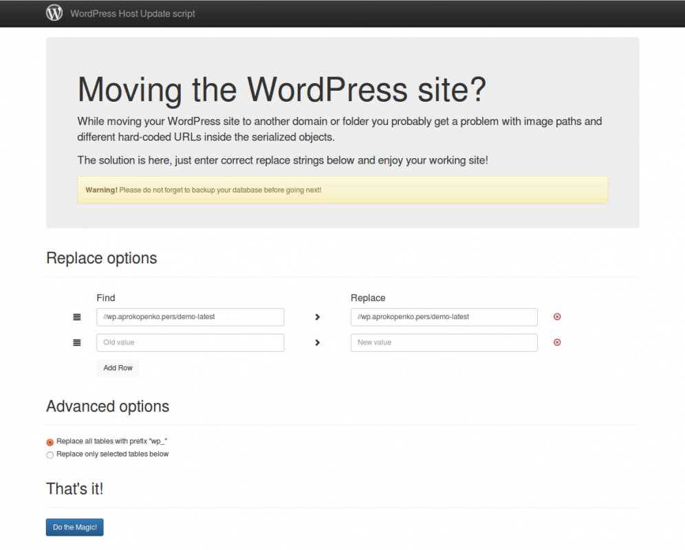 wordress-script-install-996x800 WordPress tips: moving site to another server