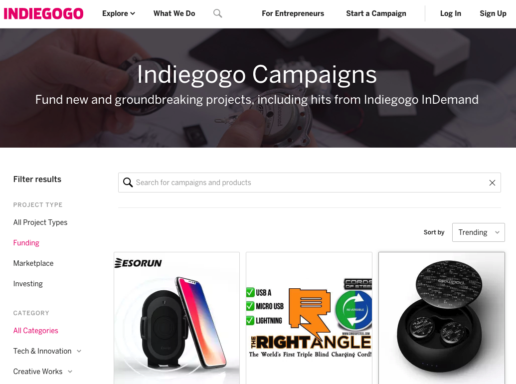 indiegogo How to make money with a crowdfunding platform: overview of the business models