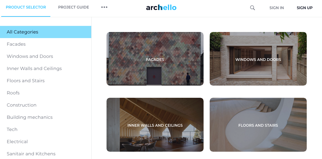 product-selectorr Case Study: Archello – a platform for designers and architects