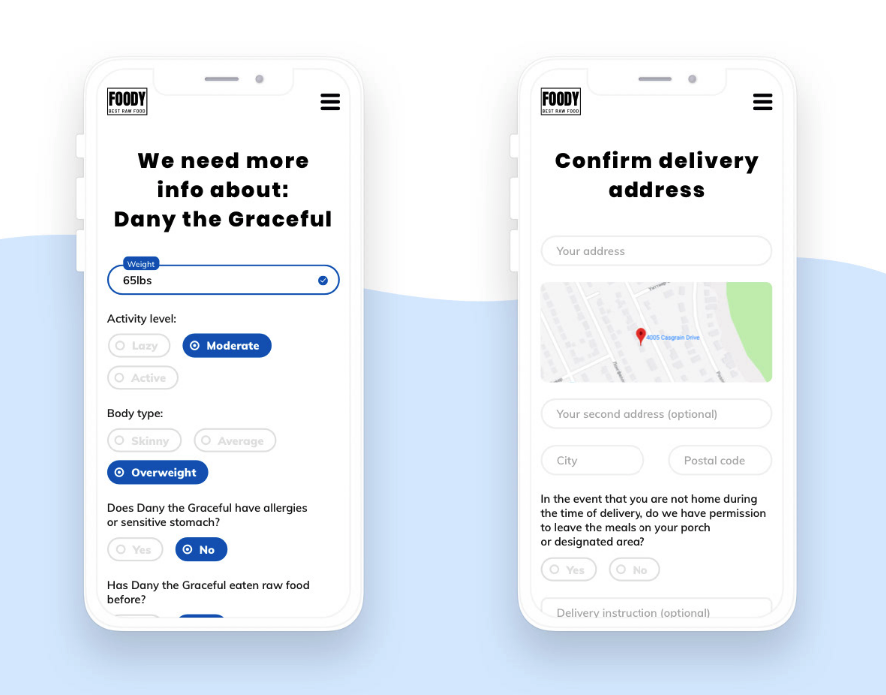 mobile-first-design-dog-food-app-1 Mobile-first web design. Why is it important in 2020?