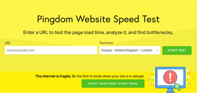 pingdom website speed test