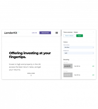 lenderkit theme customisation