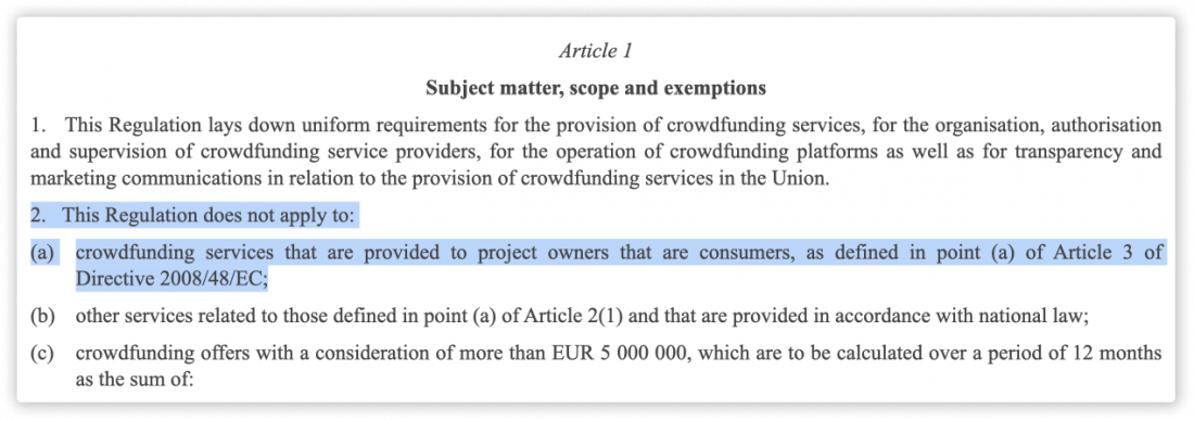ecsp-regulation-exemption-1100x388 Pan-European crowdfunding regulations: what to expect