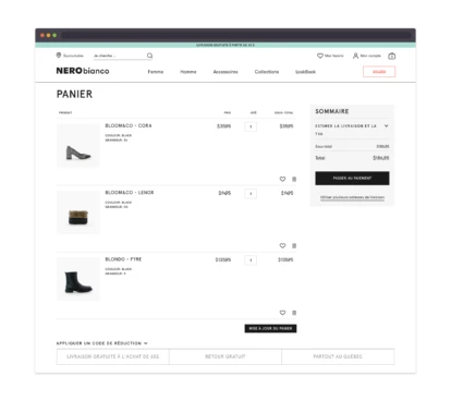 Nero Bianco – shopping cart